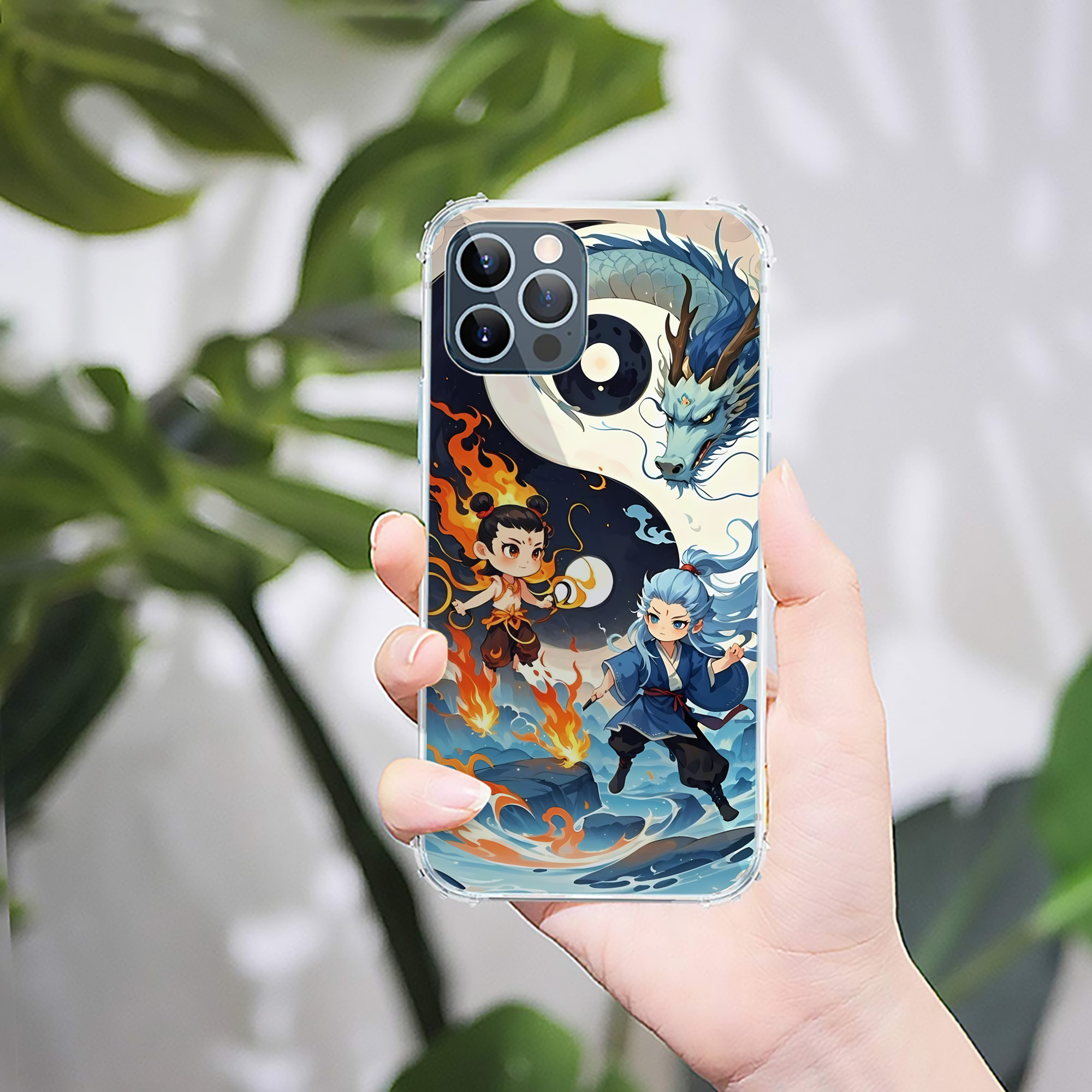 （画像用） Ne Zha 2 ナタ 魔童の大暴れ 【iPhone 12シリーズ対応】透明スマホケース（クリアソフトケース）